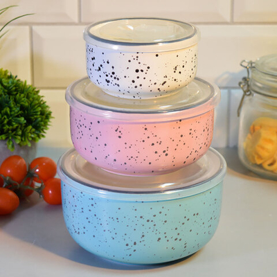 Набор салатников 3 предмета с крышками (225мл, 485мл, 900мл) 202460