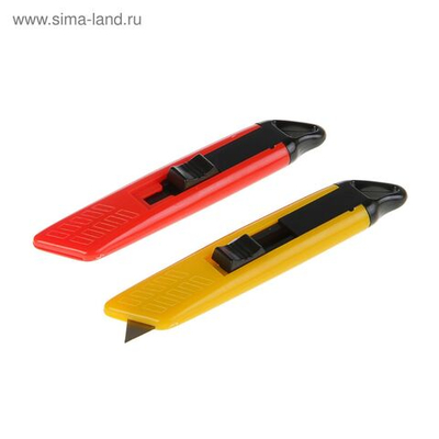 Нож канцелярский 19 мм, ErichKrause, с автоматической системой возврата лезвия, МИКС