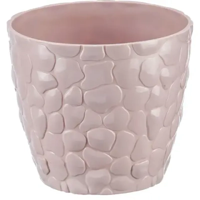 Кашпо КАМНИ D260мм 8л чайная роза (комплект 12 шт)