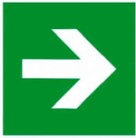 Знак "Направление движения" акрил 3 мм, ламинирование фотолюминесцентная пленка, скотч, 150х150