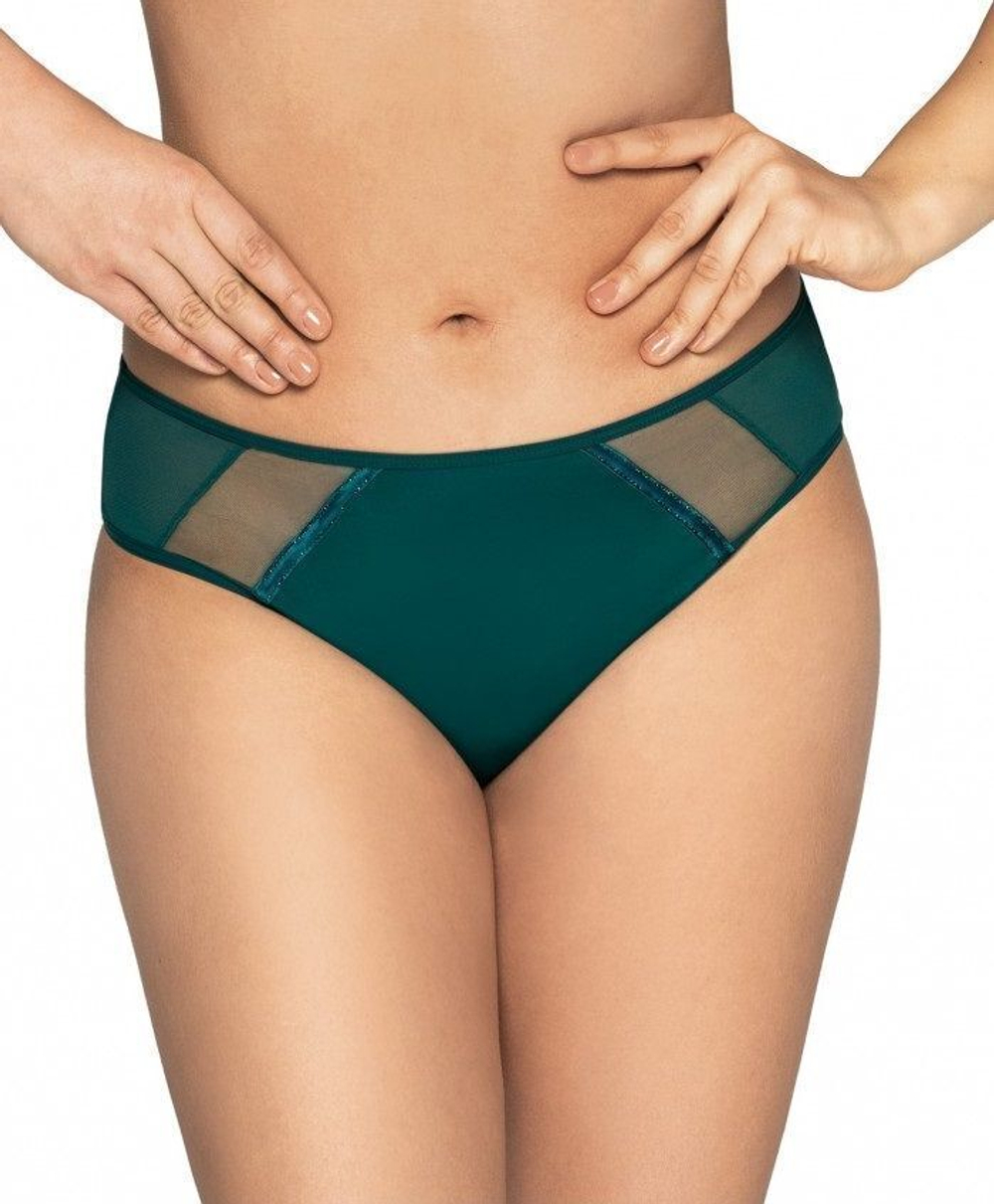 Трусики-слипы со вставками из сетки (Размер: S) (Цвет: красный)