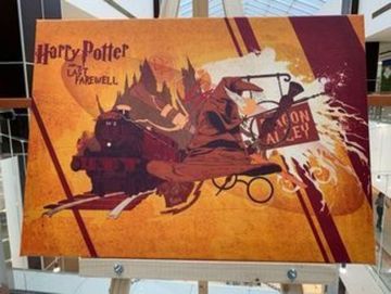 Картина на холсте Гарри Поттер Поезд на желтом (60х50 см)
