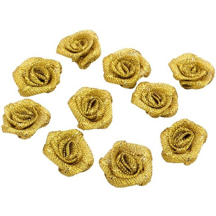 Цветы пришивные люрекс 1,9см