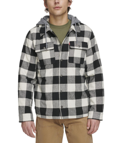 Куртка-рубашка утепленная мужская LEVI'S COTTON SHACKET WITH JERSEY HOOD AND SHERPA LINING