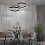 358959 OVER NT22 298 черный Светильник подвесной диммируемый, в комплекте пульт ДУ (2.4G) IP20 LED 3000К~6000К 50W 220V ITER