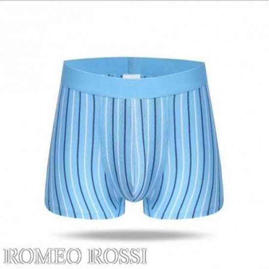 Мужские трусы боксеры голубые Romeo Rossi  RR6003-8