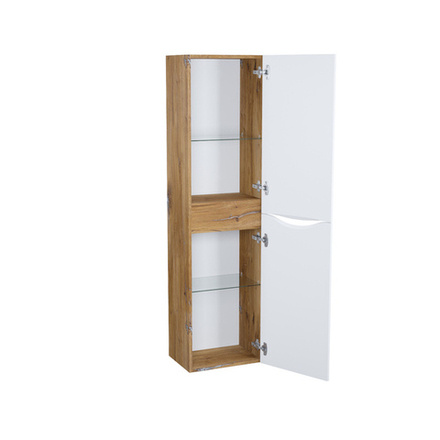 Пенал подвесной IDDIS Cloud, 40 см, белый/золотистый дуб, CLO40Y0i97