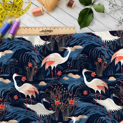 Ткань премиум Оксфорд 600D сказочные цапли