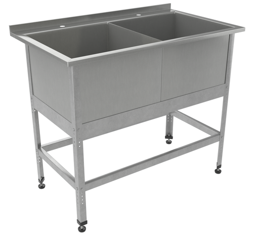 Ванна моечная двухсекционная "Профи" ВМБ 500/2, 920х500(570)х860 мм, с бортом