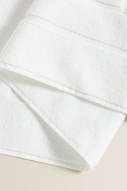 ZARA HOME ХЛОПКОВЫЙ НЕСКОЛЬЗЯЩИЙ КОВРИК ДЛЯ ВАННОЙ, БЕЛЫЙ