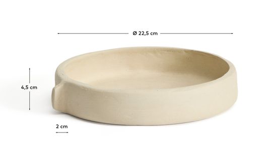 Кухонный поднос Mireni из папье-маше бежевый Ø 22,5 см