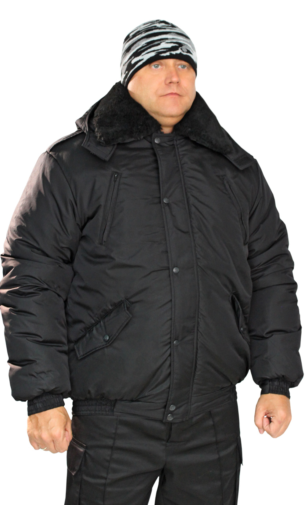 Куртка утеплённая "Норд" тк. Дюспа чёрная