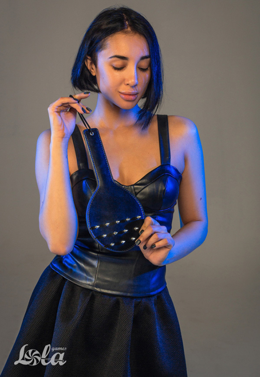 Черная шлепалка 30см с шипами Lola Games Party Hard Paddle Black Barb 1127-01lola