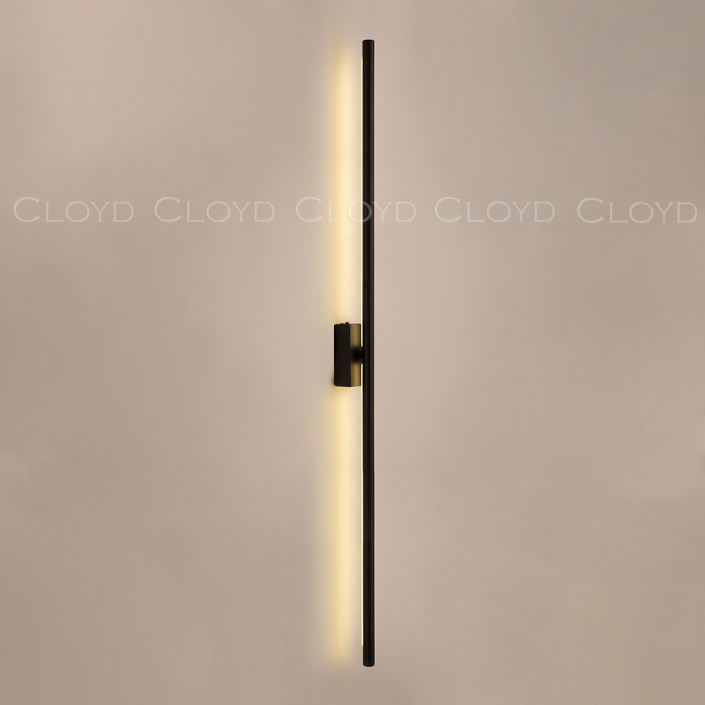 Бра Cloyd LINEAS-B W1 / выс. 100 см- 3000K - черный матовый (арт.20457)