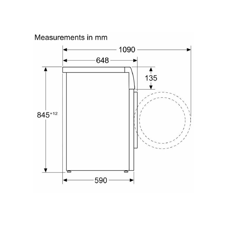 Стиральная машина BOSCH WGB256A0ME 8-Series, 10 кг, 1600 оборотов, 14 программ, защита от протечек, белая