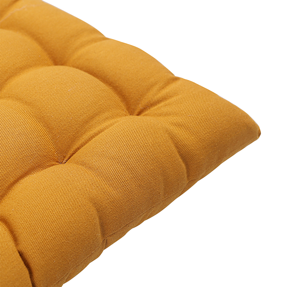 Подушка на стул из хлопка цвета карри из коллекции essential, 35х35 см