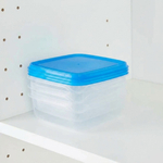 Набор контейнеров 14х14х6 с крышкой для сыпучих продуктов 3 шт, полипропилен