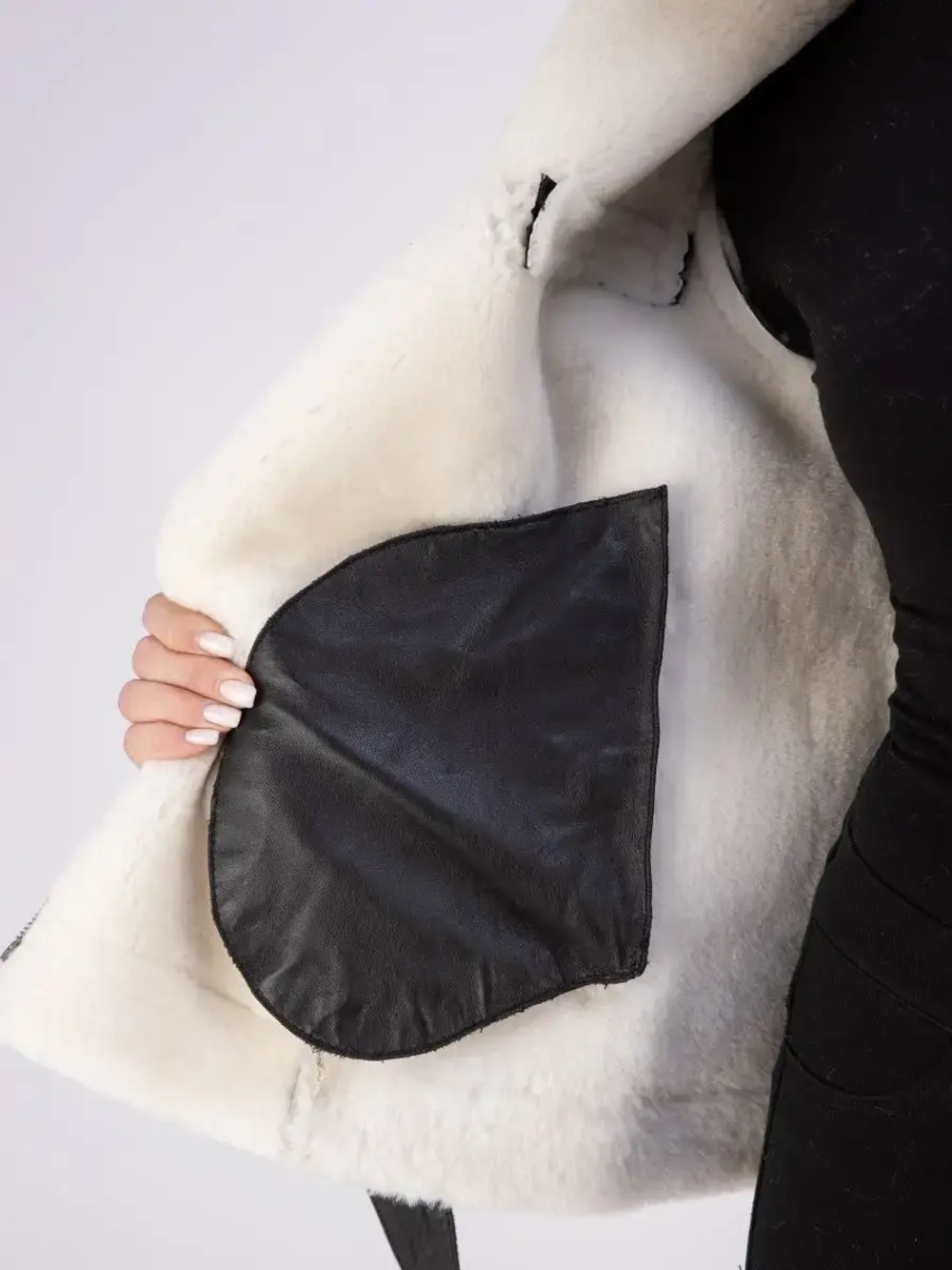 Дубленка зимняя натуральная короткая авиатор Турция