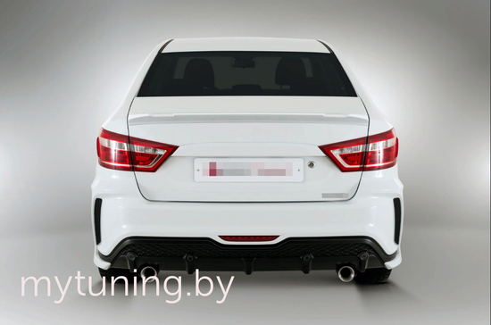 Задний бампер XMUG под раздвоенный выхлоп для Lada Vesta \ Vesta SW