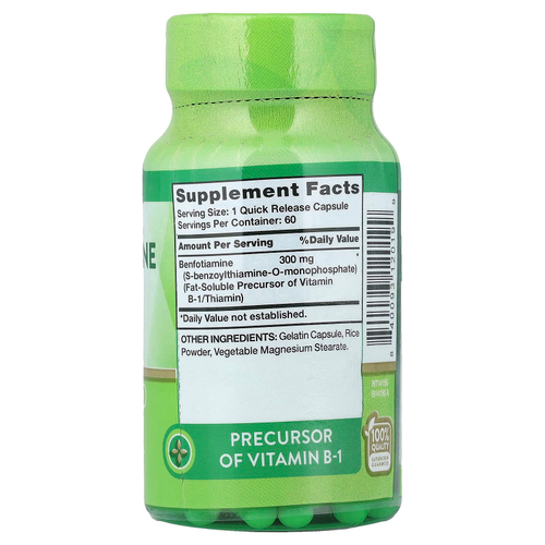 Nature's Truth, Бенфотиамин, 300 мг, 60 капсул быстрого действия