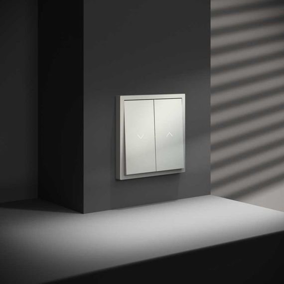 Выключатель встраиваемый S70 для жалюзи 10А, (сталь) Voltum VLS020705