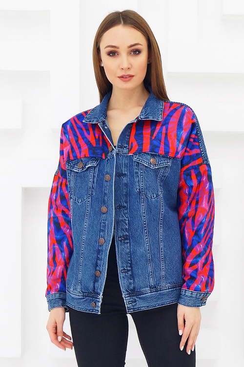 LIGVIANNI Джинсовая куртка Denim Jacket Zebra