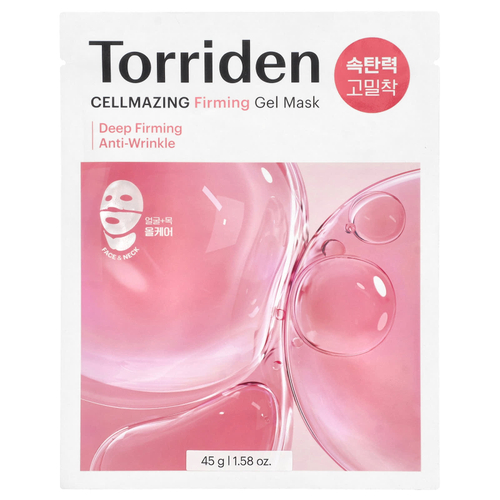 Torriden, Cellmazing, укрепляющая гелевая косметическая маска, 1 листовая маска, 45 г (1,58 унции)