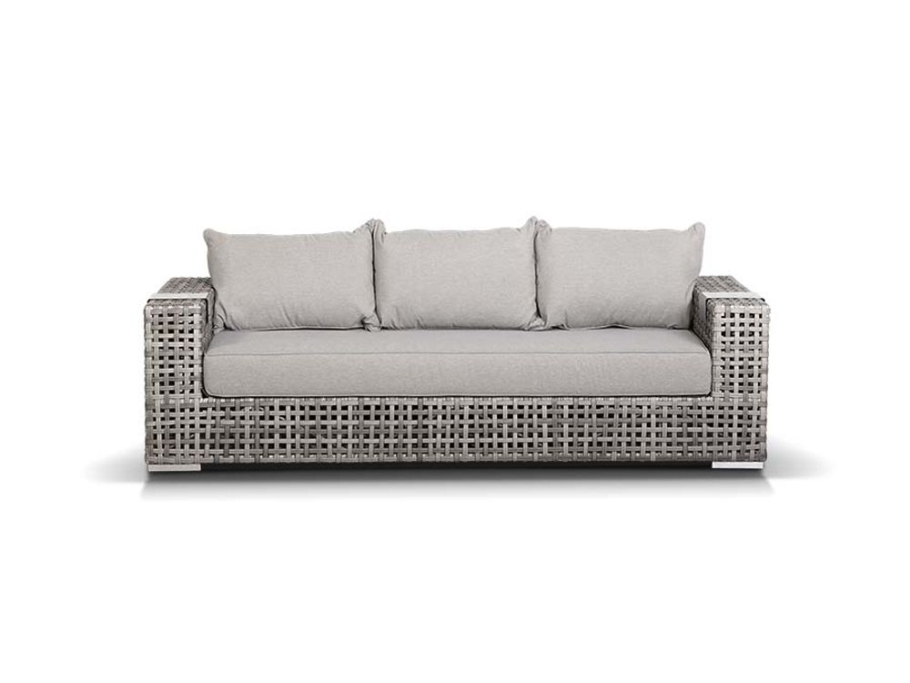 "Тито" лаунж-зона из искусственного ротанга, цвет серый