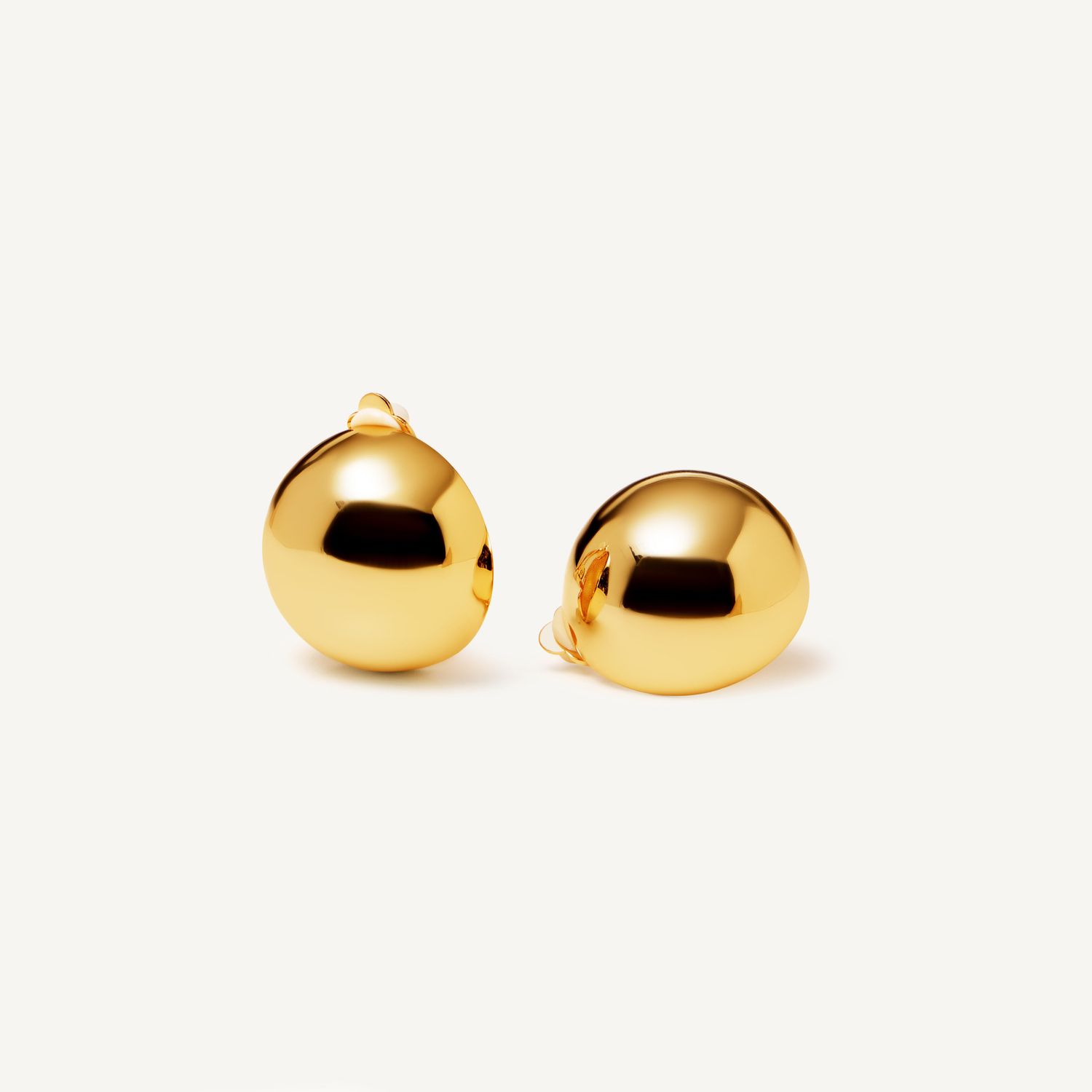 Клипсы Plain Dot Earrings - Gold
