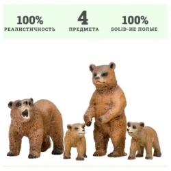 Мир диких животных Семья медведей