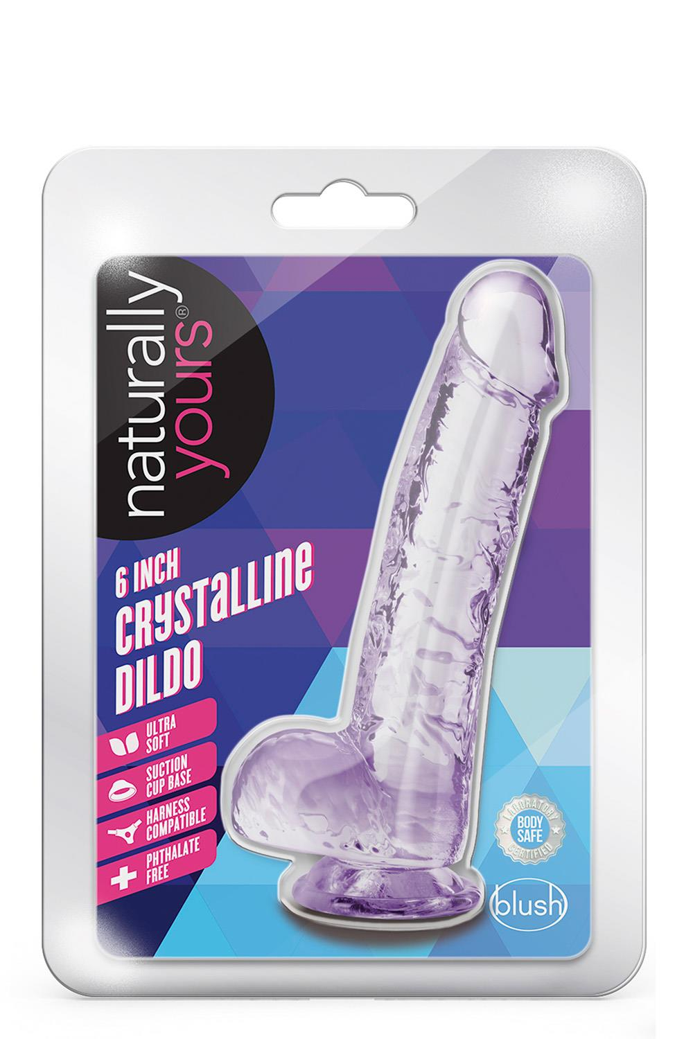 Сиреневый фаллоимитатор 6 Inch Crystalline Dildo - 15,2 см. (Цвет: сиреневый)