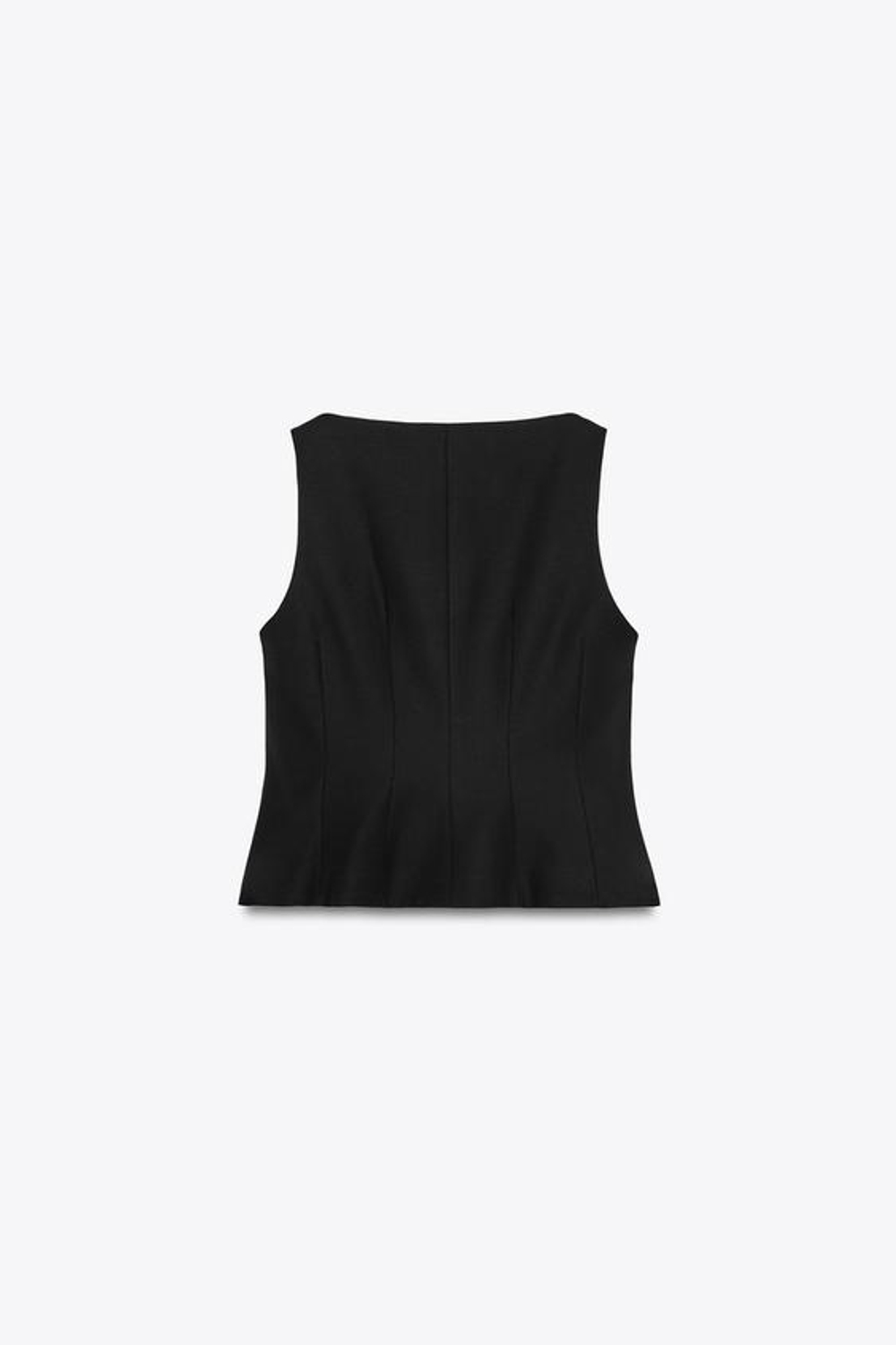 ZARA ПРИТАЛЕННЫЙ ЖИЛЕТ — ZW COLLECTION, ЧЕРНЫЙ
