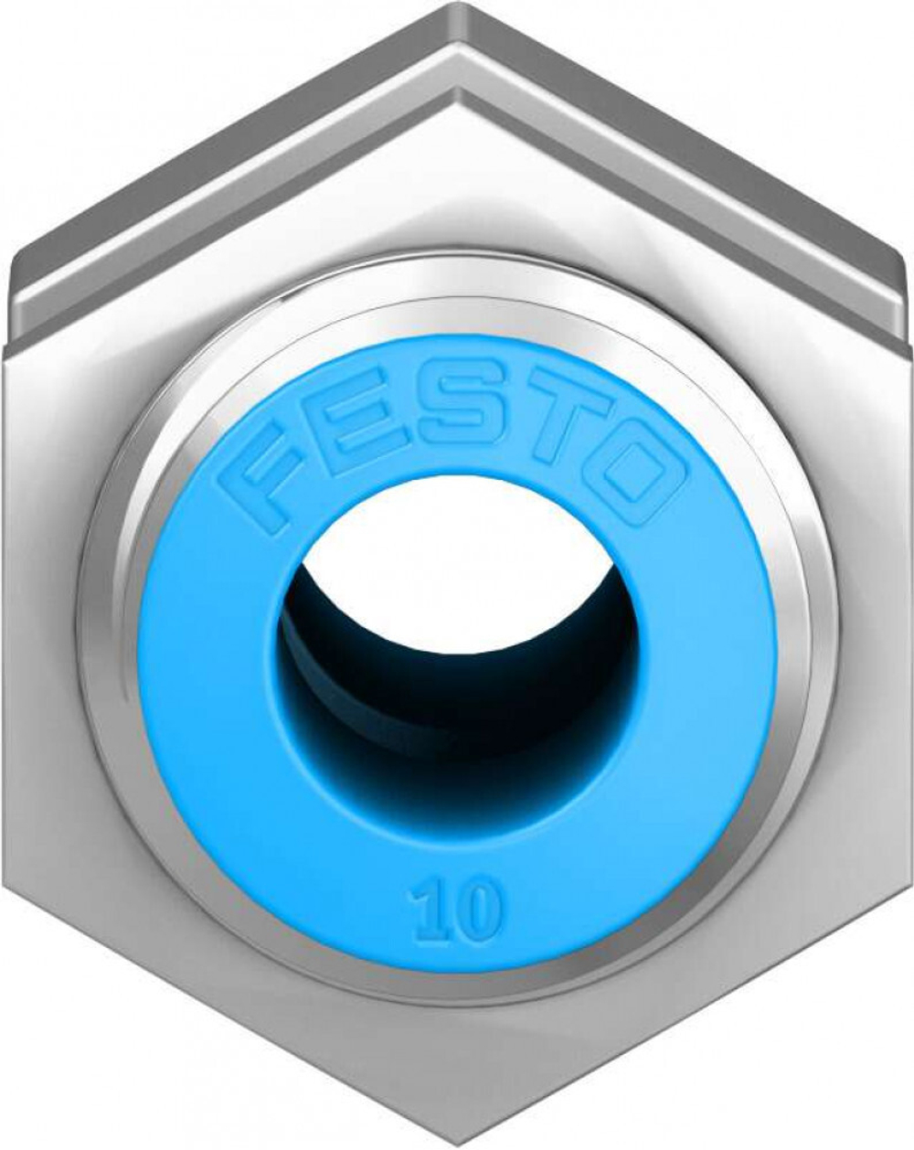 Муфта цанговая для панельного монтажа прямая Festo QSS-10-F (комплект 10 шт)