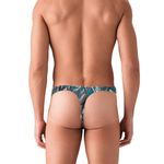 Мужские трусы тонги бирюзовые с принтом Doreanse 1022