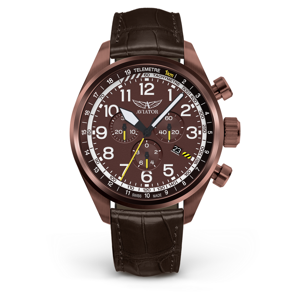 Чаcы кварцевые AVIATOR AIRACOBRA P45 CHRONO V.2.25.8.172.4 мужские