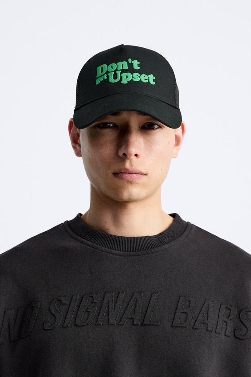 ZARA КЕПКА С РЕЛЬЕФНОЙ НАДПИСЬЮ, ЧЕРНЫЙ