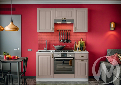 Кухня Настя 1;5м (белый/мускат/антарес) Компоновка №1