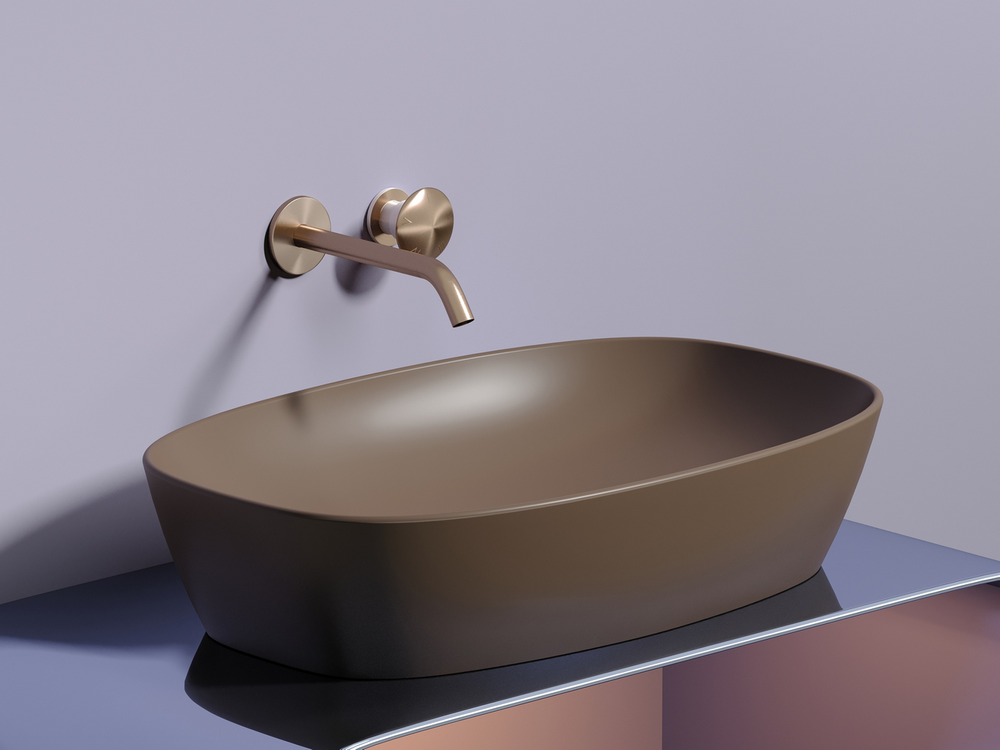 Умывальник чаша накладная овальная (цвет Темно-x