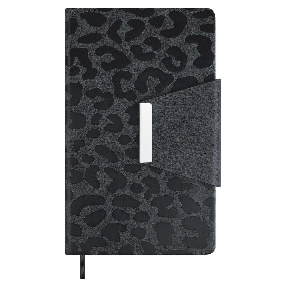 Ежедневник недатированный ESCALADA, А5, 160 л., арт. 70666/ 15 ВИНЧЕНЦО СЕРЫЙ (кожзам: 125x211 мм, твёрдый переплёт, материал обложки: искусственная кожа "Винченцо"; способ крепления блока: ниткошвейный; декор: блинтовое тиснение, металлический шильд