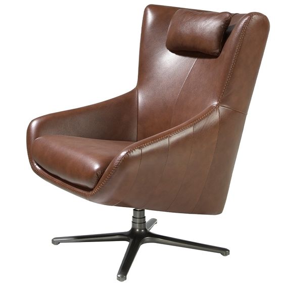 Крутящееся кресло Angel Cerda 5044, коричневая кожа