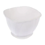 Кашпо Gloria 0,5 л с поддоном (снежно-белый)