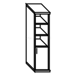 Шкаф Skyland SIMPLE SR-5U.5(R) серый