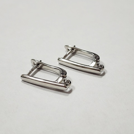 Ювелирные швензы, родий, английский замок, застежки классика, люкс фурнитура