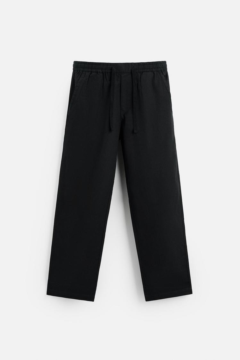 ZARA ДЖОГГЕРЫ RELAXED FIT С ЭЛАСТИЧНЫМ ПОЯСОМ, ЧЕРНЫЙ