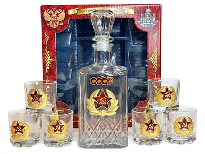Подарочный графин и стопки «Советский»