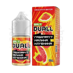 Безникотиновая жидкость для ЭСДН DUALL EXTRA ZERO с ароматом грейпфрута, малины и клубники, 28мл, 0м