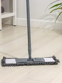 Швабра для мытья пола плоская Доляна, насадка микрофибра букли 42×12 см, телескопическая ручка 70-120 см, цвет МИКС