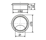 Кабель-канал О 62мм (коричневый №8)