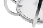 13RXET4037-SILVER Стол журнальный стекло прозр./серебро d50*60см