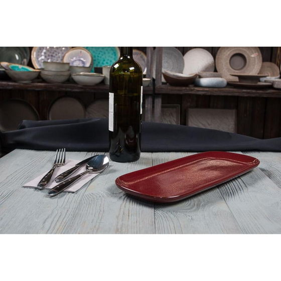 Блюдо овальное 36*14*2 см Evolution Dark Red P.L. Proff Cuisine [1]